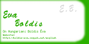 eva boldis business card