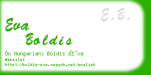 eva boldis business card